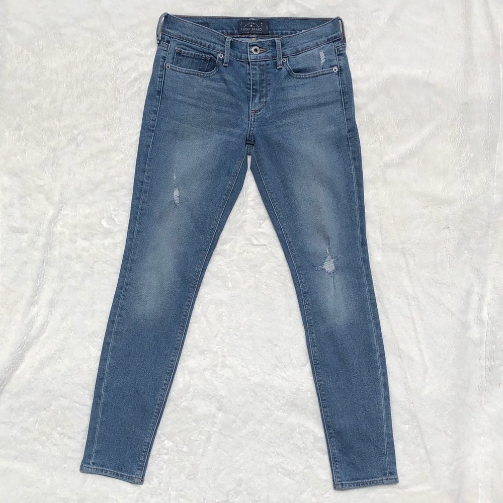 Lucky Charlie Distressed Skinny Jean, Size 2/26
